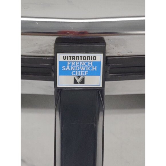 Vitantonio French Sandwich Chef Model 650 Vintage Stainless Steel Chrome TESTED - Picture 3 of 10